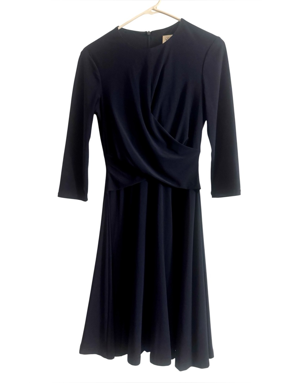 Eliza J Twist Fit & Flare Dress in Navy